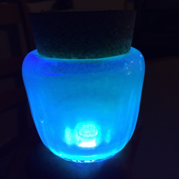 Dunmore Glassworks Hand Blown Glass Ultraviolet Widemouth Optic Jar with Cork - Picture 4 of 10